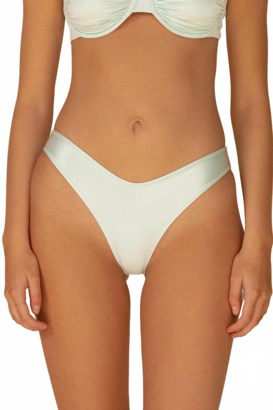 NEW MONTCE lulu zig zag stitch bikini bottom in seafoam silkie